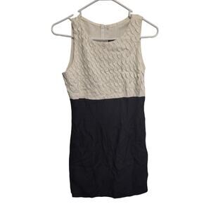 Vintage All that Jazz Black White Colorblock Sheath Dress Small Made in the‎ USA
